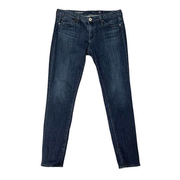 Adriano Goldschmied Jean Womens 30 Dark Blue Denim Super Skinny Legging Ankle AG - Picture 1 of 14